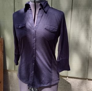 Verve ami 3/4 sleeve black sz lg